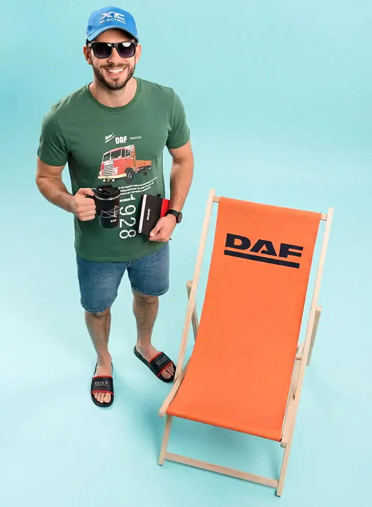 Een DAF-fan ten voeten uit.